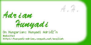 adrian hunyadi business card